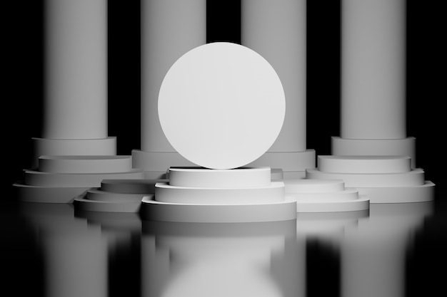 Circular ball on a pedestal