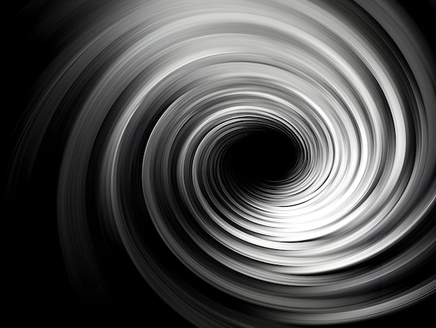 Circular Blurred Whirl In Black And White