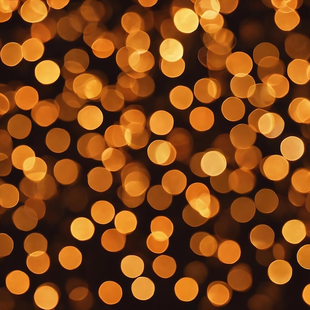 Circular bokeh in yellow orange tones generative ai