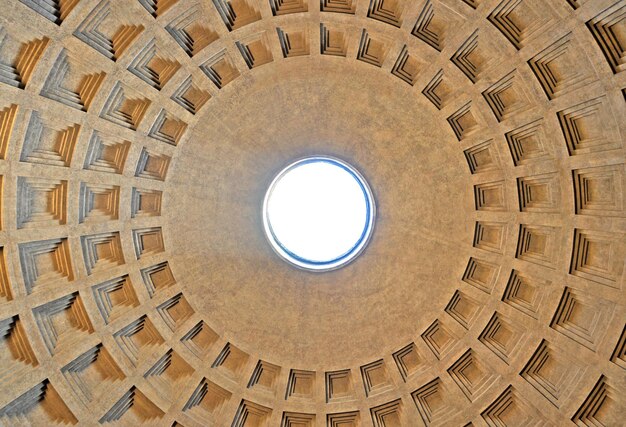 The circular Dome of the Pantheon Rome Italy