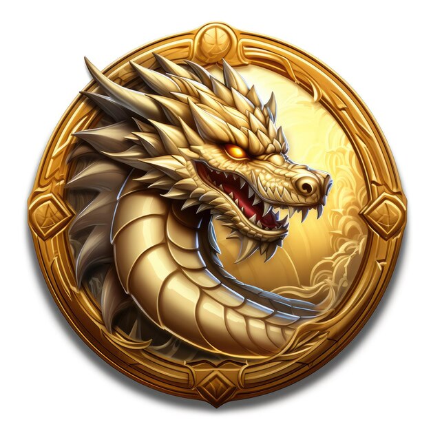 Photo circular dragon badge