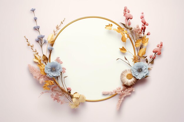 Circular floral background