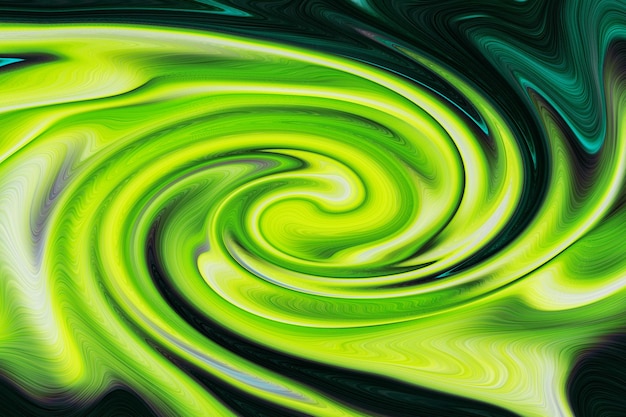 Circular green liquid wave background