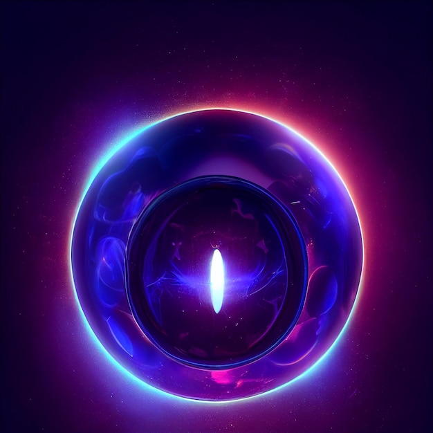 Circular object with a lit candle inside of it generative ai