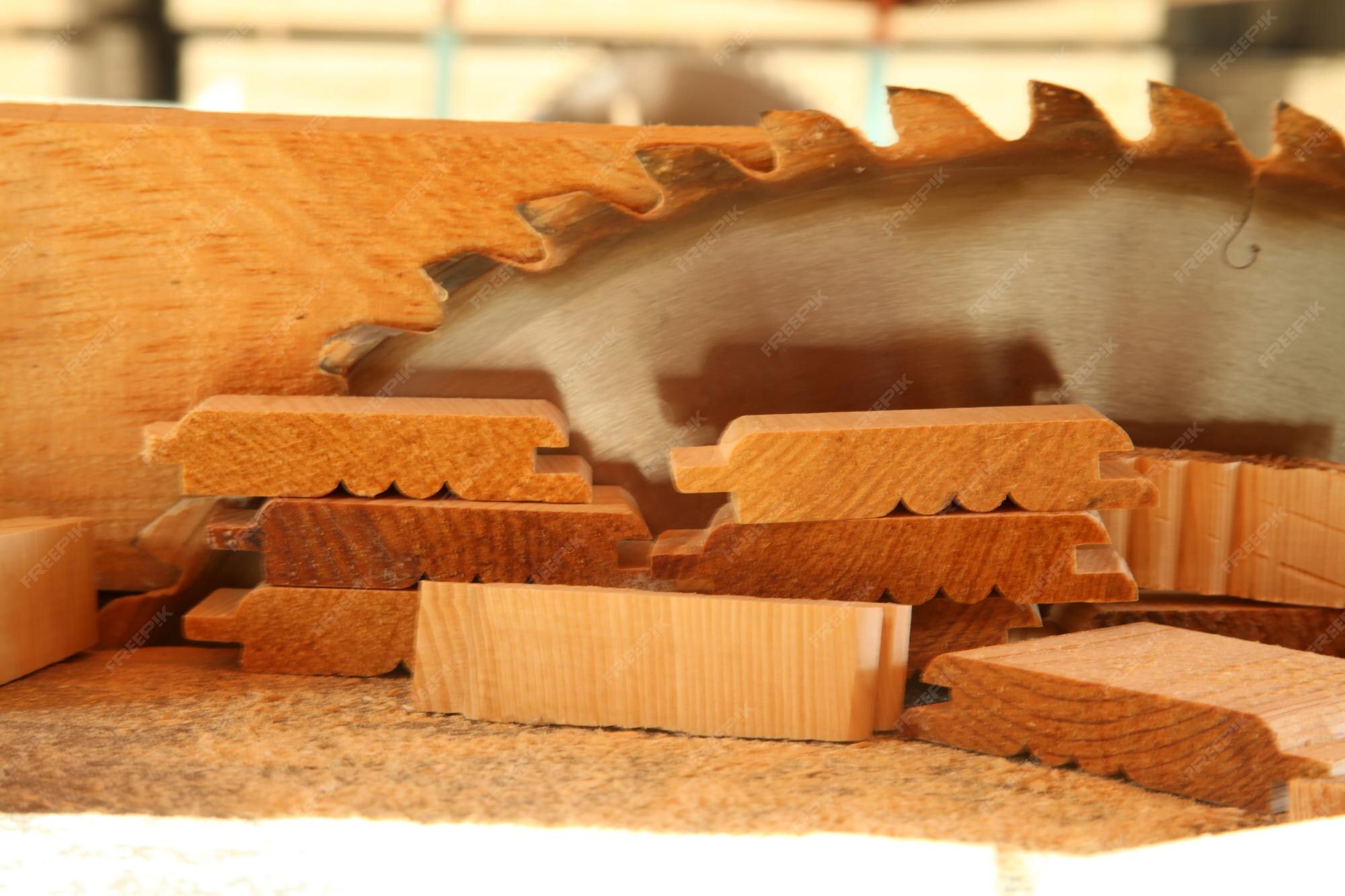 Premium Photo Circular saw cutting a wood plank