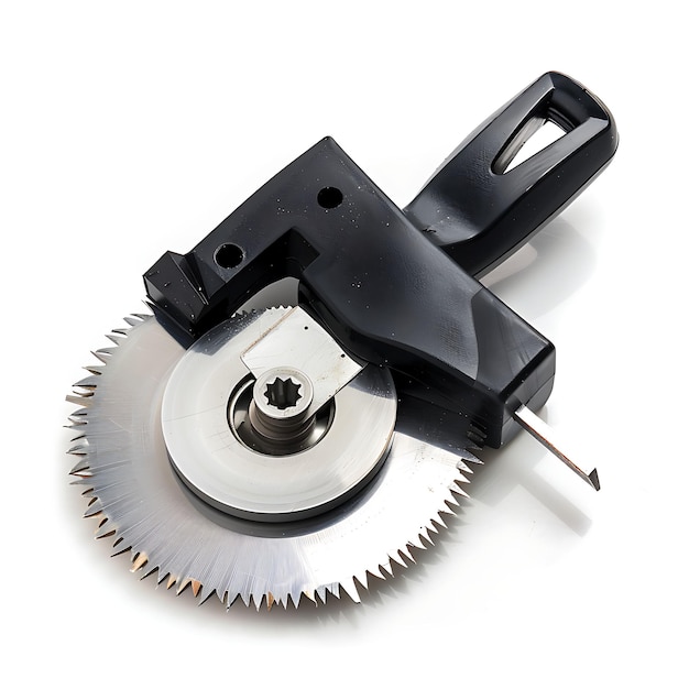 Circular Saw With Black Plastic Body and Silver Blade a Tool Isolated Clean Blank BG Items Design