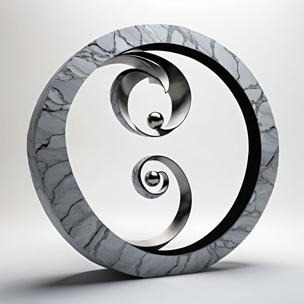 Photo circular sculpture with spiral design