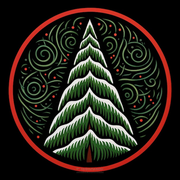 Photo circular_stained_window_green_and_red_christm_0edb14d6