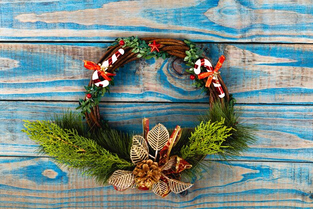 Photo circular wreath ornament