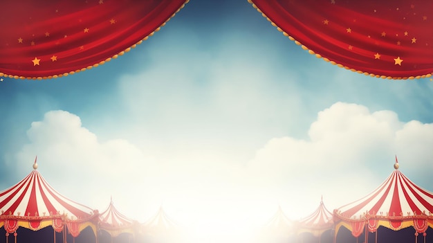 Circus frame background circus tent background with copy space