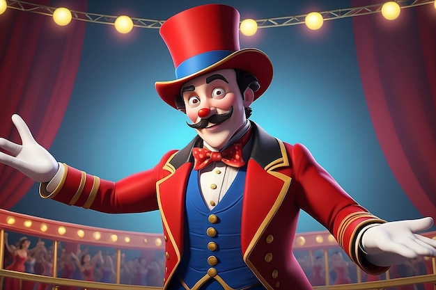 Circus Ringmaster Cartoon Character Illustration