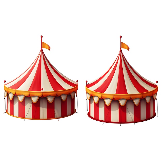 Photo circus tent carnival tent isolated on transparent background