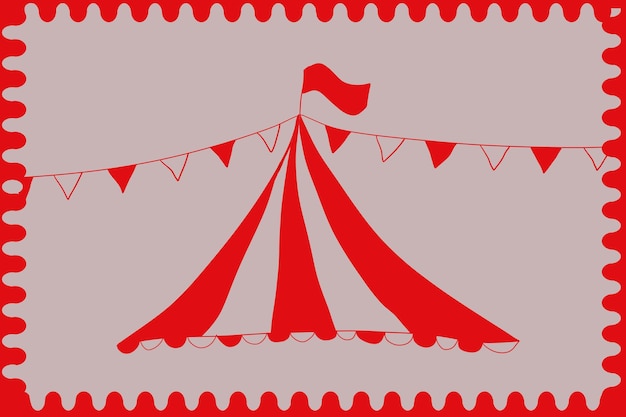 Circus Tent Line Icon