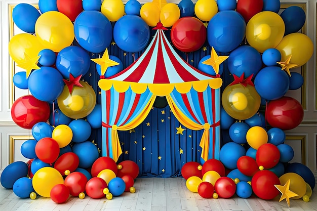 a circus tent with a canopy that says quot the circus quot on the top