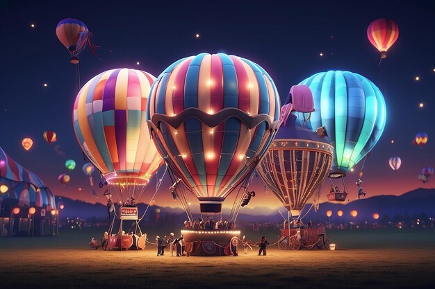 a circus that holds events using hot air balloons