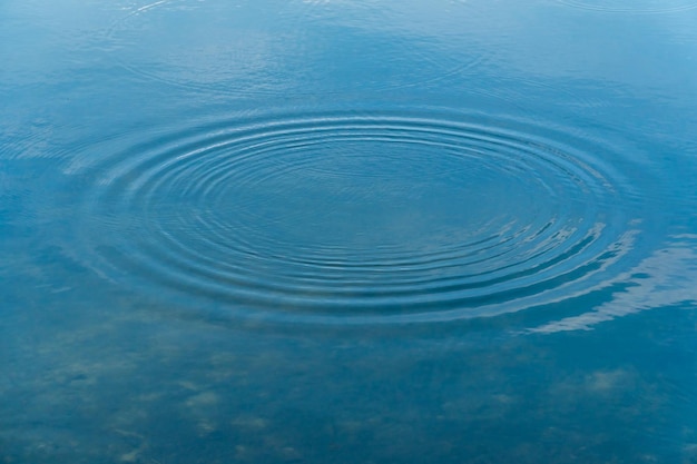 Cirkels op een wateroppervlak na de plons