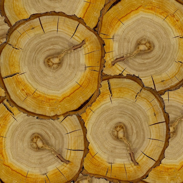 cirkelvormig stuk hout doorsnede met structuurpatroon van de boomring