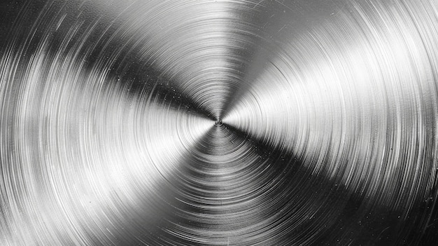 Cirkelvormige geborstelde metalen textuur Reflectieve abstracte achtergrond