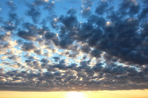 Cirrus clouds in a Sunny dawn