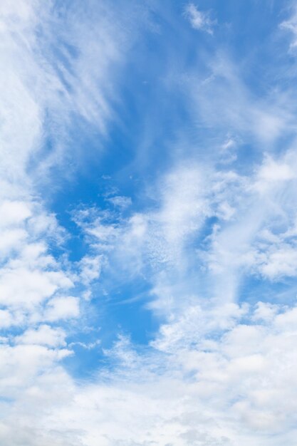 Cirrus and cumuli white clouds