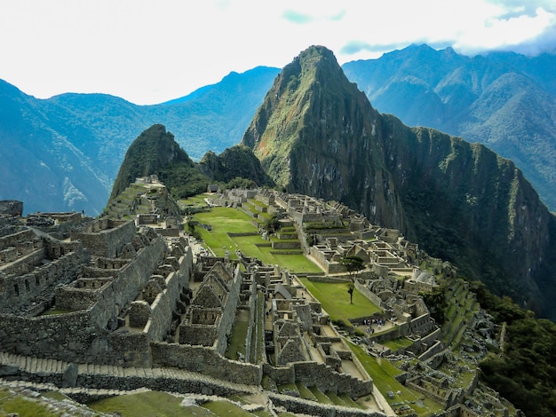 Foto cittadella di machu picchu a cusco in perù