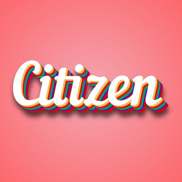 Photo citizen text effect photo image cool