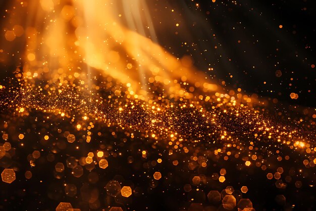 Citrine Dust Rays With Orange Glowing Dust Sunray Patterns a Effect FX Texture Film Fillter BG Art