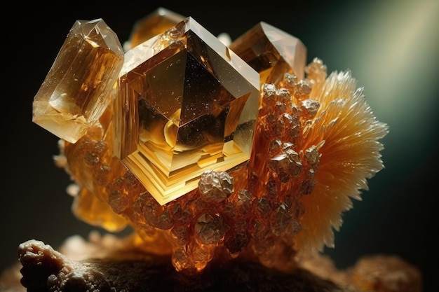 The citrine mineral up close and personal In the style of gems