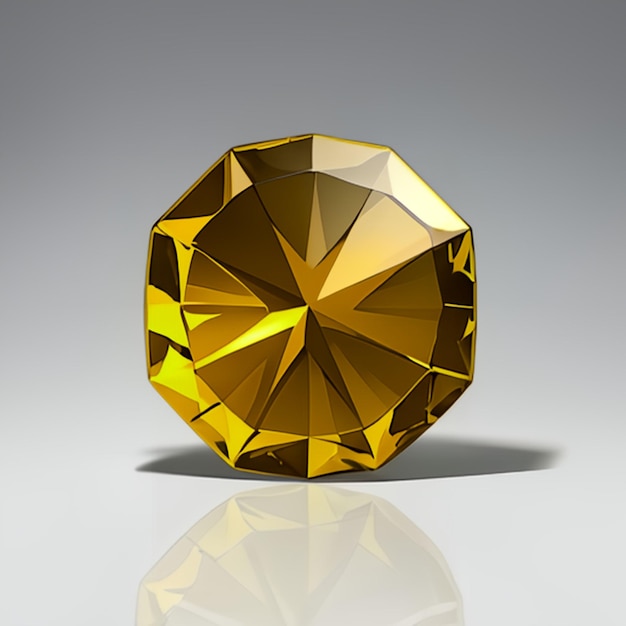 Citrine stone model for game ideas or jewelry design