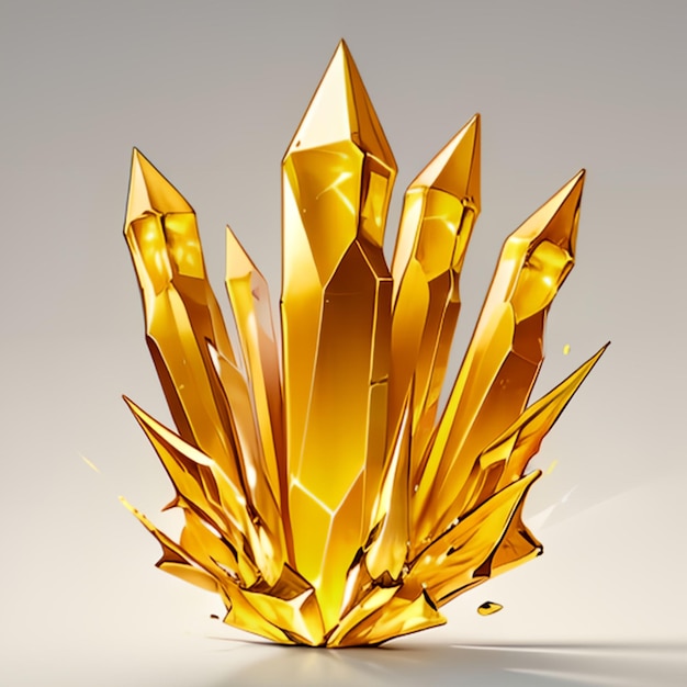 Citrine stone model for game ideas or jewelry design