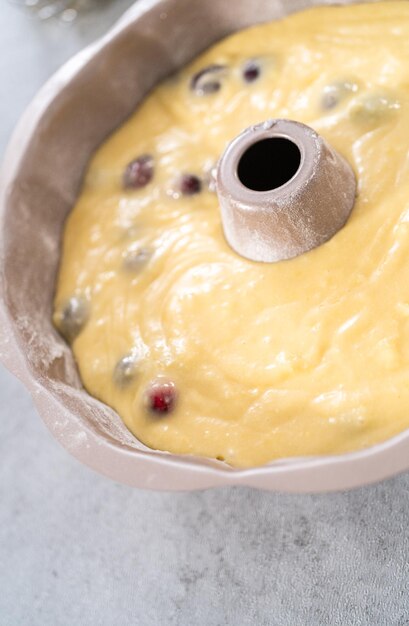 Citroen cranberry bundt cake