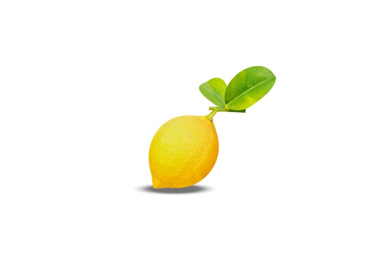 Foto citroen of citrus citroen op een geïsoleerde witte achtergrond
