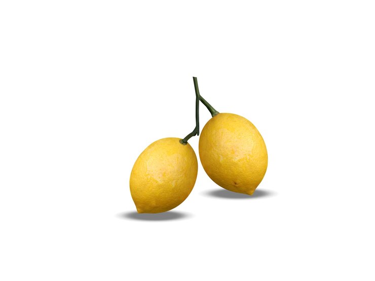 Foto citroen of citrus citroen op een geïsoleerde witte achtergrond