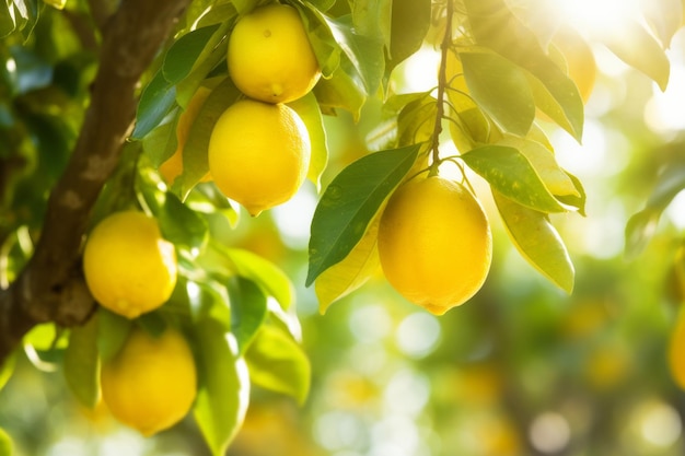 citrons in tree