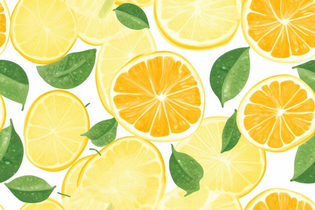 Photo citrus design seamless pattern background