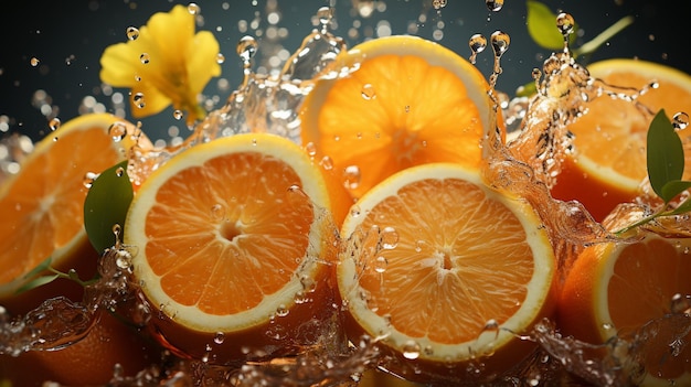 Citrus explosion with vibrant oranges and lemons