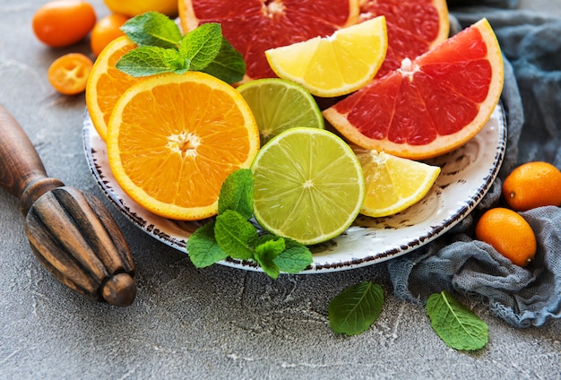 Citrus fresh fruits