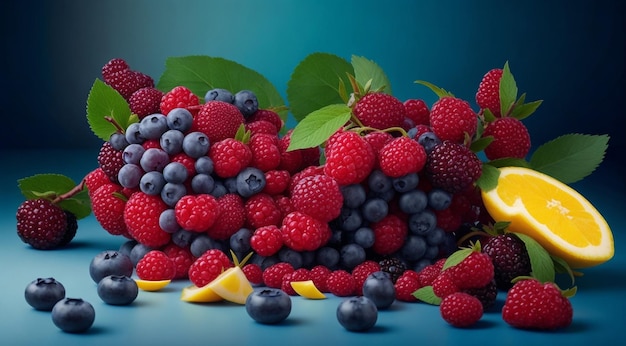 Фото Цитрусовые фон красочные фрукты на абстрактном фоне фруктовый фон