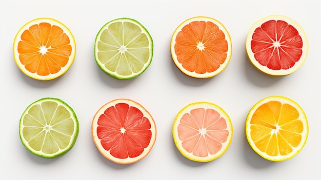 Citrus slice set High resolution 8K