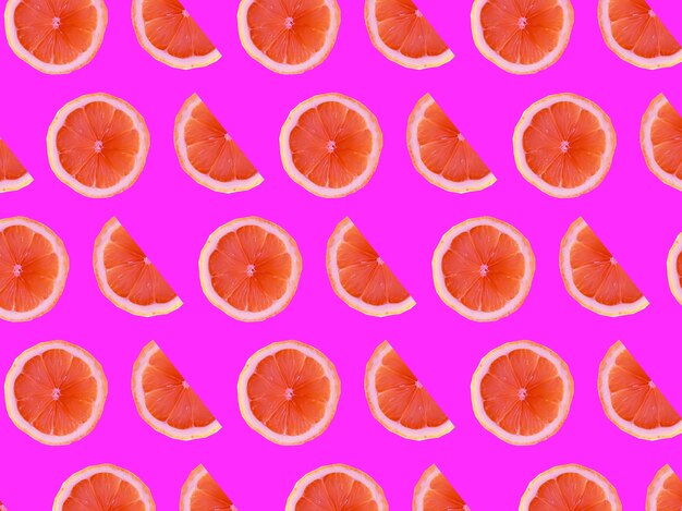 Photo citrus slices seamless pattern