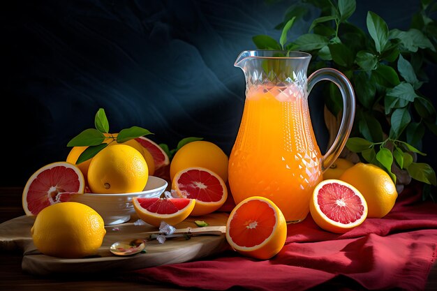 Citrus sunrise infusion homemade fruit juice