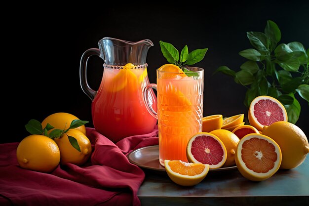 Citrus sunrise infusion homemade fruit juice
