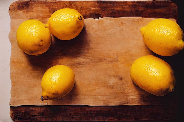 Citrus voor zelfgemaakte taart op houten tafel citroentaart