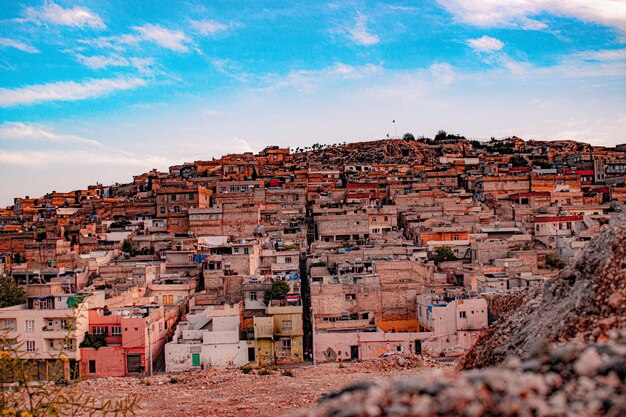 Foto la città di anlurfa a trkiye è una delle antiche città turistiche archeologiche