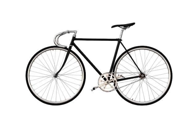 City bicycle fixed gear isolated on white backgroundxA