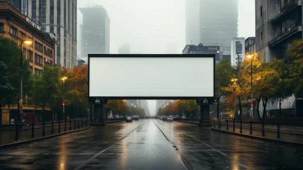 City billboard mockup Outdoor advertising mockup advertising display