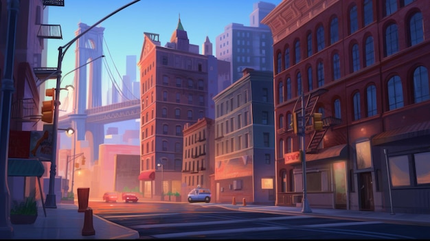 The city of brooklyn is a digital painting by the artist.