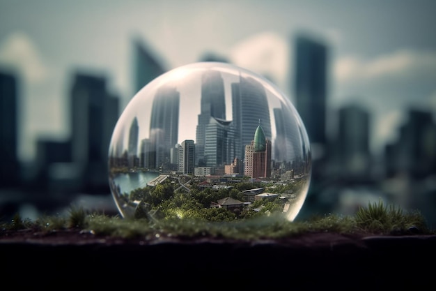 city in a bubble