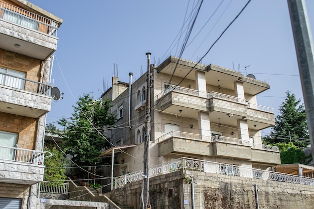 City buildings dwellings in lebanon village abandoned