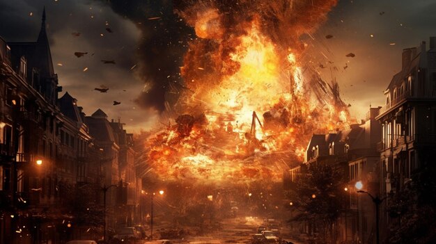 Фото Город сжигает город взрыва